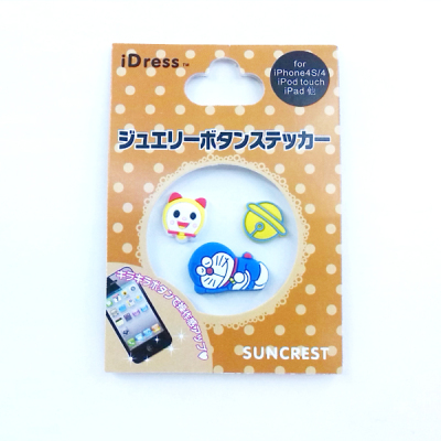 Bell the cat cartoon soft glue buttons three latest Japanese and Korean press stickers