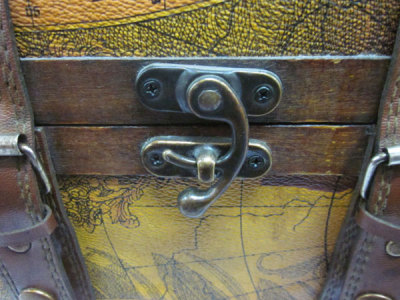 Antique treasure chest trunk