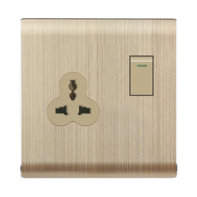 PDL8 champagne gold aluminium wire drawing opens with multifunctional three-hole Sockets