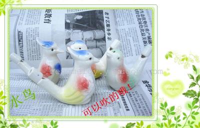 Waterfowl ceramic bird figurines whistle waterfowl