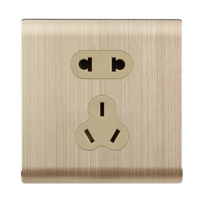 PDL8 champagne gold aluminium wire drawing five-hole Sockets