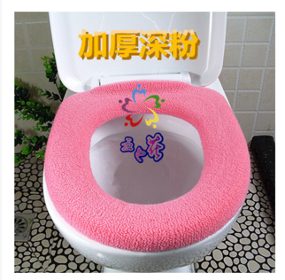 Autumn and winter O - shaped toilet seat toilet seat toilet seat cushion flush toilet seat extra thick warm seat cover.