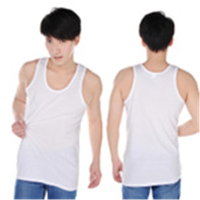 Men's cotton Jersey vest vest middle-aged and older white men's cotton t plus size vest