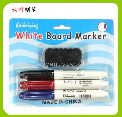 3pc whiteboard marker pen and eraser set 