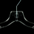 Jiajia Plastic Hanger Clothes Hanger Bra Hanger Iron Hook Transparent Hanger