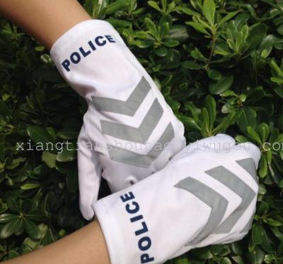 Summer Reflective Thin Gloves/Special Gloves for Commanding Traffic Duty Warning High-Elastic Guard Unisex
