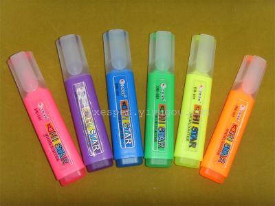 DH-103 12 boxed 6 color fluorescent PVC pen