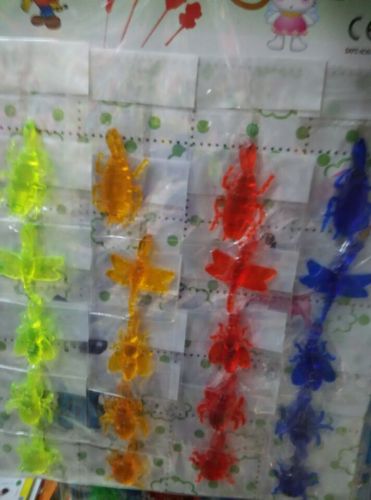 Soft Rubber Products Five Insect Toys Window Stickers Toys 