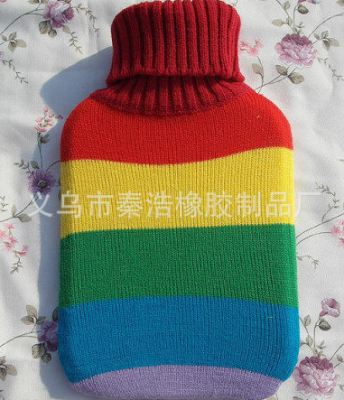 [Hot Sale] No Highlight High Temperature Point Soft and Comfortable Hot Water Bag Knitted Wool Cover Yiwu Hot Water Bag
