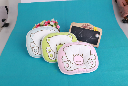 baby bedding printing bear oval cotton cartoon baby shaping pillow