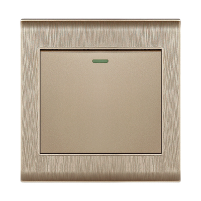 PDL8 champagne gold aluminium wire drawing on dual-control switch