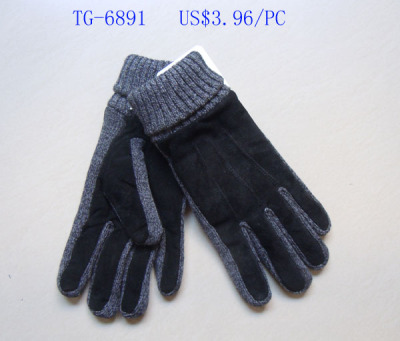 Leather thermal gloves