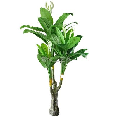 Artificial plants feel connected five flower velvet holiday tree artificial tree crafts
