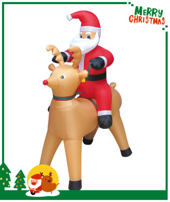 9123 inflatable riding deer Santa Christmas gifts Christmas inflatable outdoor scene layout