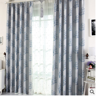 European style high-grade double-sided jacquard shading cloth wealth tree curtain cloth