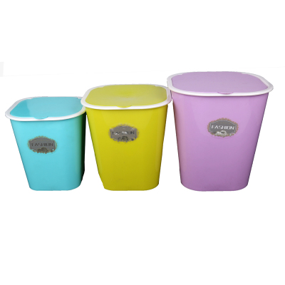 Medium trash home clamshell bucket with lid basket JSSY1034