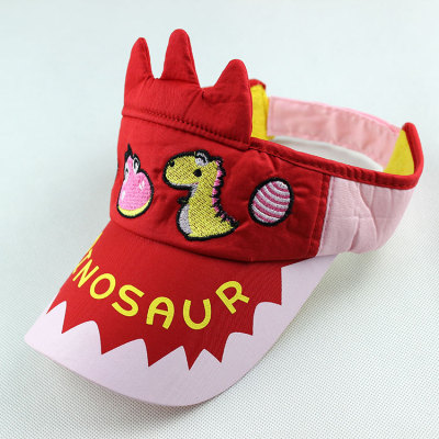 Summer children cartoon dinosaur embroidery Cap crown molding adjustable sunshade Liang Mao