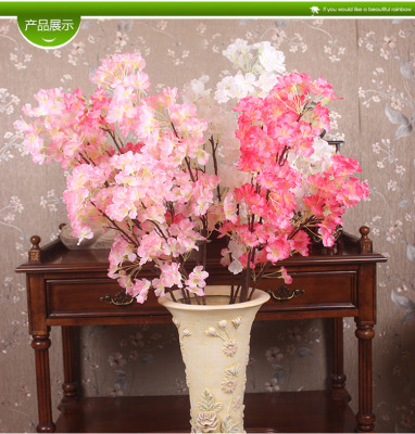 Artificial Cheery Branch Simulation Japanese Cherry Blossoms Simulation Pear Flower Branch Simulation Peach Branches Wedding Flower Branch Factory Wholesale