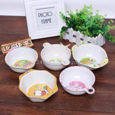 Selling melamine bowl bowl plastic bowl bowl like children's cartoon merchandise distribution