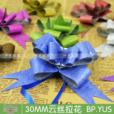 "Factory direct" 3CM Yun Longsi spend Christmas gift wrap hand salad of gold and Silver flower