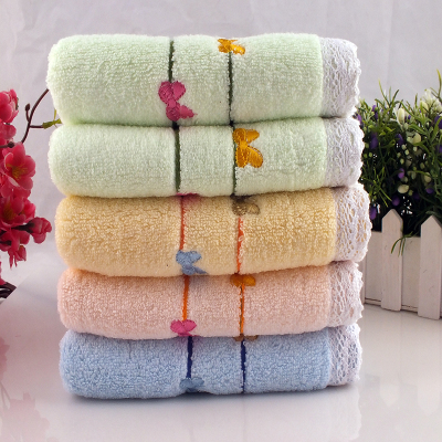 Lace flower towel embroidered bowknot towel cotton towel Yiwu daily necessities