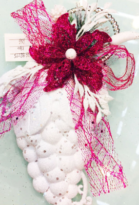 2015 Christmas Red Christmas White Foam Grape Pendant