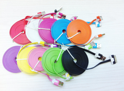 Apple 4 3 m-4S-generation cell phone small noodle color Universal USB data cable extension