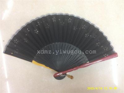 Japanese empty cotton small fans painted side slats gaoyao bamboo fans