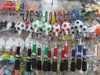 Football easy pull chain carabiner soccer drawing pen custom-made pendants wholesale multifunctional student discounts