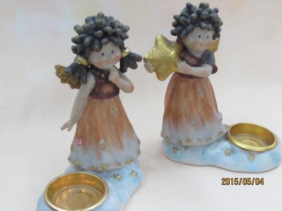 Resin decoration furniture ornaments resin crafts Angel Candlestick figures ornaments