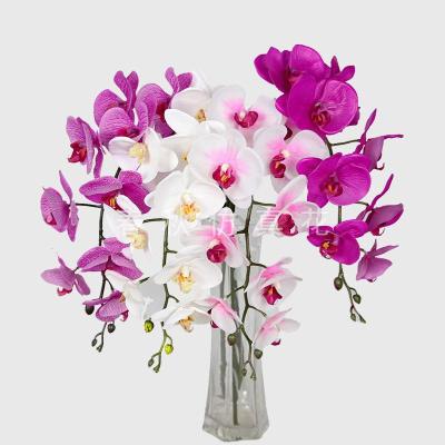 Artificial flower single rubber Phalaenopsis Orchid home decor artificial flower corsage