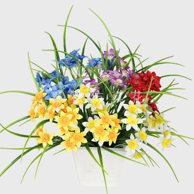 Artificial flower six forks narcissus daffodil home decor artificial flower corsage