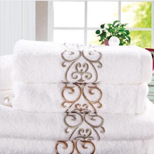 luxury fan hotel supplies cotton thick embroidered large bath towel face towel square towel floor towel