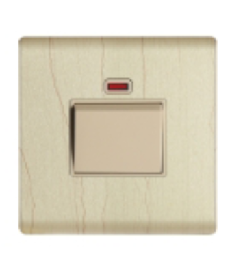 PDL4 20A champagne wood20A switch with neon