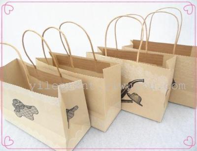 Stylish vintage brown paper gift bags