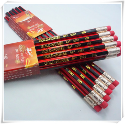 The strip pencil with rubber pencil wholesale manufacturers supply mahogany
