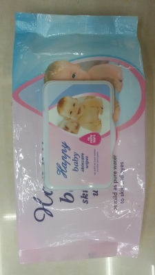 Super soft cleansing baby wet towel 64 pieces for moisturizing.