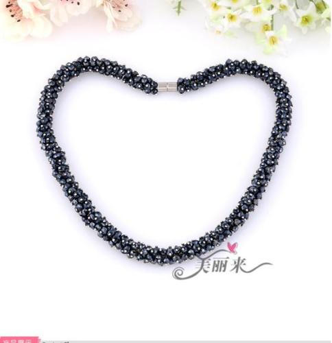 new european and american necklace high profile fashion crystal necklace all-match hipster sweater chain factory direct sales