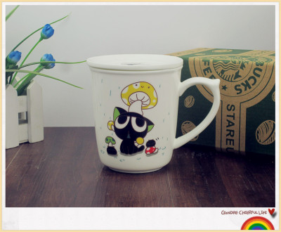 Buck star creative cartoon of Chaozhou ceramic mugs personalized mugs gift glass factory outlet