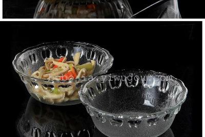 Clear glass bowl salad bowl rice bowl ice cream bowl fruit dessert bowl noodle bowl