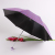 korean circle 3 folding black coating women's uv care sun protection umbrella 