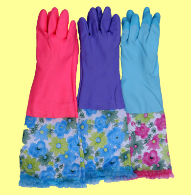 PVC Lace Gloves clean gloves in the summer kitchen gloves AJ-28
