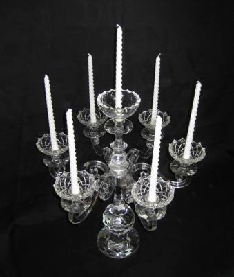Candle stand European crystal candlelight dinner candlestick wedding props.