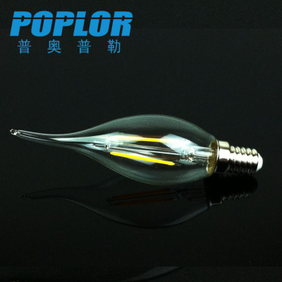 4/6W/ LED candle lamp / glass cover / pull tail candle lamp/ LED light filament / LED lighting / constant current drive 