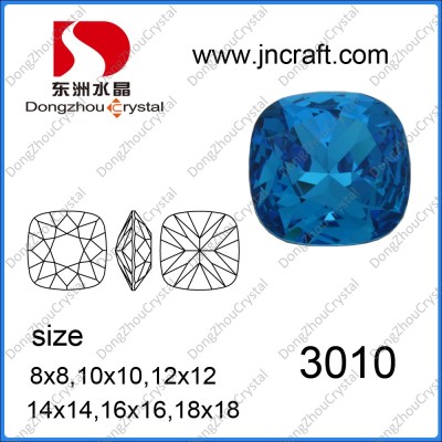 3010 Crystal Fat Square Fancy stone Jewelry Accessories