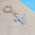 Metal key ring alloy key ring Jesus Christ cross water drill key ring