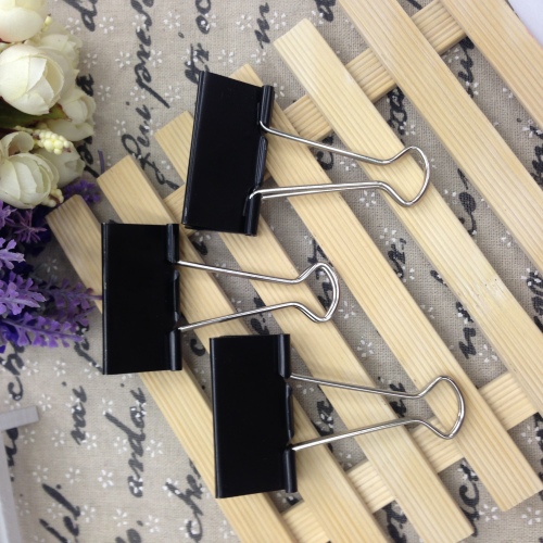 foreign trade export cross-border binder clip reverse tail clip long tail clip 51mm metal binder clip black ticket clips folder