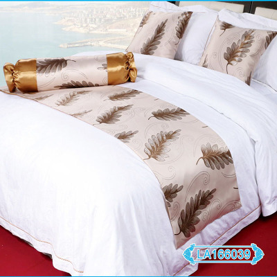 Luxury five-star hotel where the hotel supplies bed linen bed cover bed flag