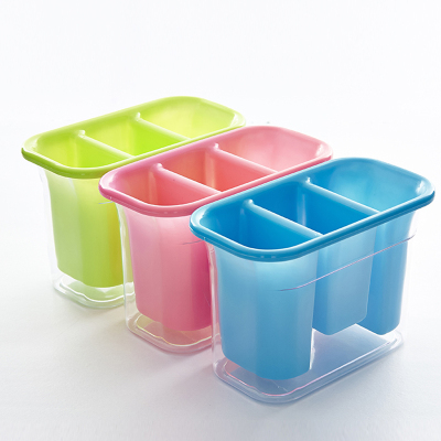 Colorful thick plastic drain chopstick box high quality kitchen cutlery storage boxes wholesale