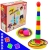 Fun games happy throwing circle layer upon layer stack of Rainbow Tower rings toys
